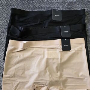 SPANX Black and Tan Panties Set Boyshorts Nwt